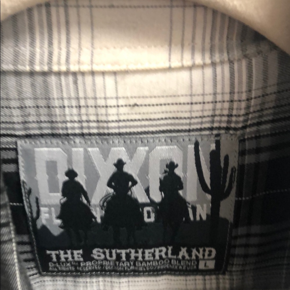 DIXXON “The Sutherland” Black and Gray Casual Button Down Shirt - Picture 2 of 8